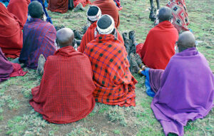 Maasai village meeting