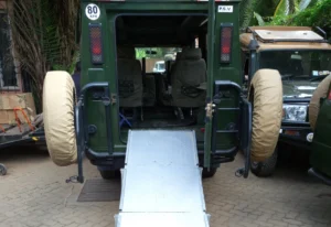 Wheelchair accessible safari land cruiser in Kenya